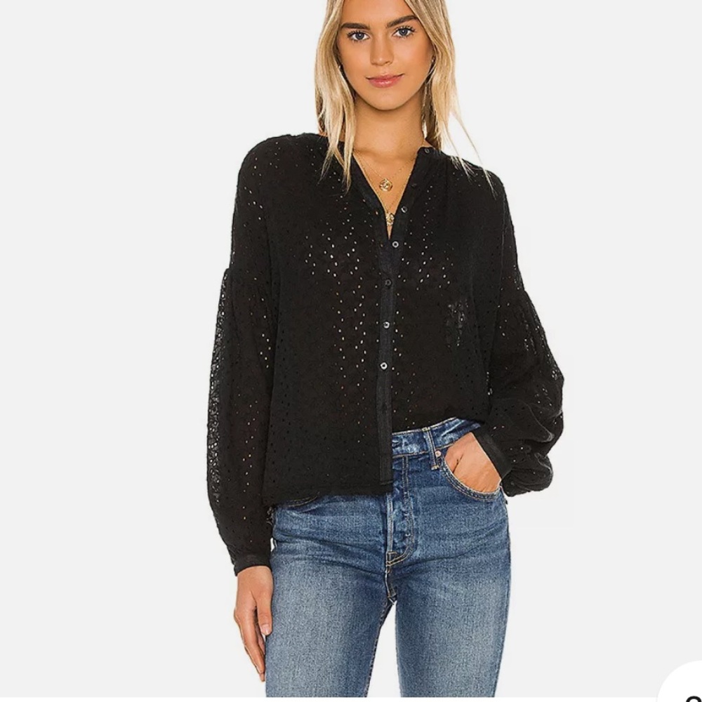 Free People Maddison Eyelet Blouse